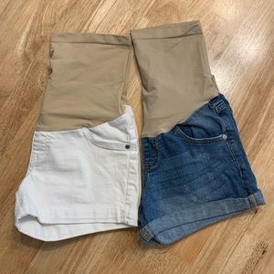 Indigo Blue Secret Fit Belly Maternity Shorts